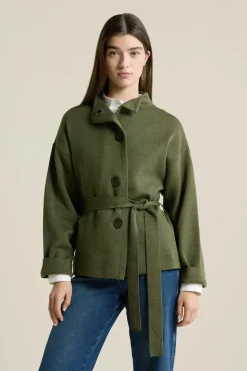 Veste maille ceinturée