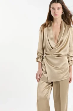 Veste manches longues en crêpe