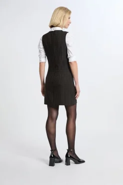 Vestido corto a rayas