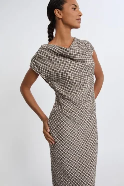 Vestido largo a cuadros