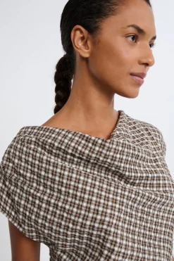 Vestido largo a cuadros