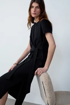 Vestido largo con lazada