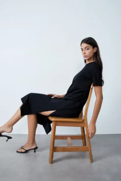 Vestido largo de algodón