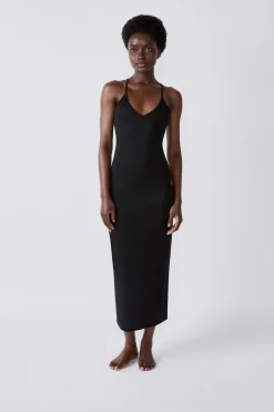 Vestido largo de playa brillante