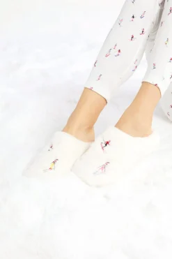 Zapatillas destalonadas de tejido ultrasuave con motivos